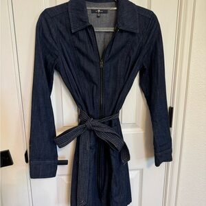 Women's Denim Dress with Belt